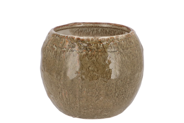 Iron Stone Sand Ball Pot 18x18x14cm