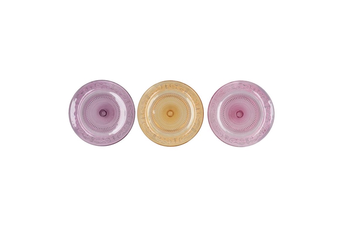 <h4>Dayah Pastel Mix Glass Plate 18x2cm Ass P/1</h4>