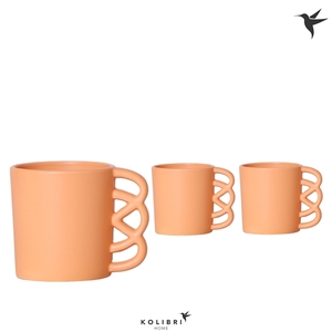 Kolibri Home Happy Mug pot coral 9 cm