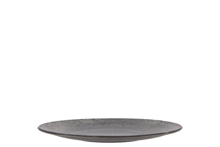 <h4>Melamine Grey Plate Round 18x18x2cm</h4>