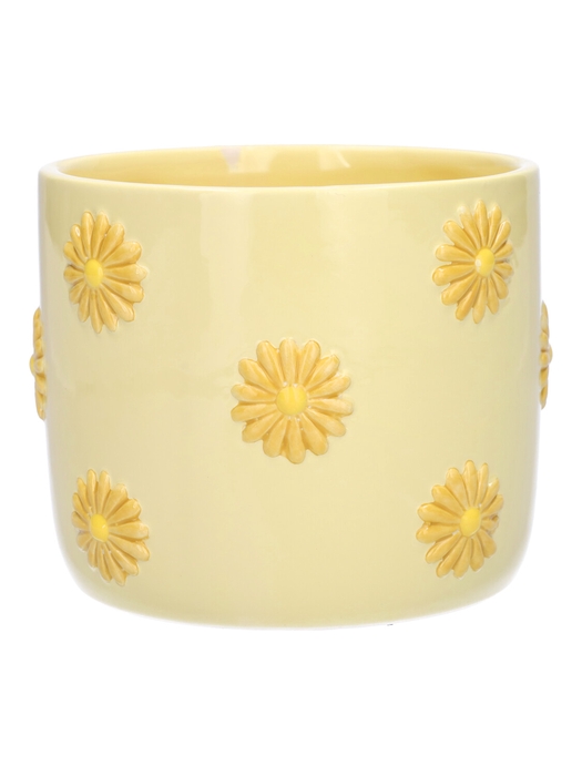 <h4>DF03-665800325 - Pot Daisy 3D d10.5/11xh9.5 yellow</h4>