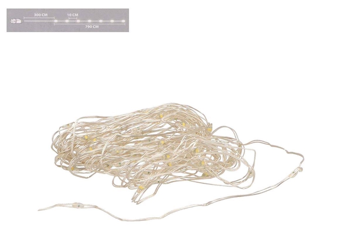 <h4>Led Light Chain Silver 80led Warm White 220volt</h4>