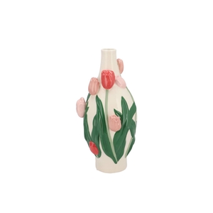 Isa Summer Pink Mix Vase Neck Tulip 15x15x30cm
