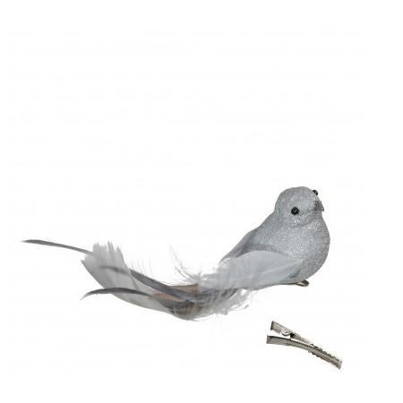 <h4>Christmas Deco bird glit./clip 16cm</h4>