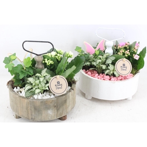 arr2 PL - Etagere rond - roze/wit