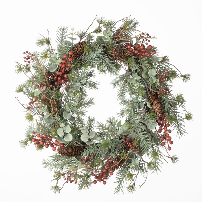 AF Wreath Berry/Eucalyp MixD45