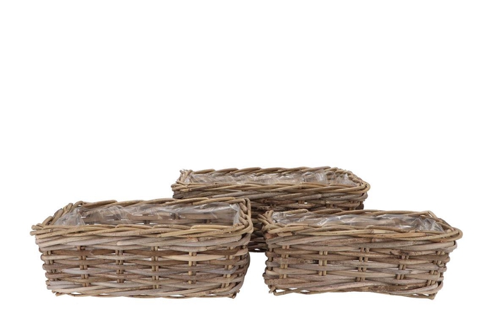 <h4>Rattan Kuboo Basket Rectangle S/3 L34/37/41 W18/22/26</h4>