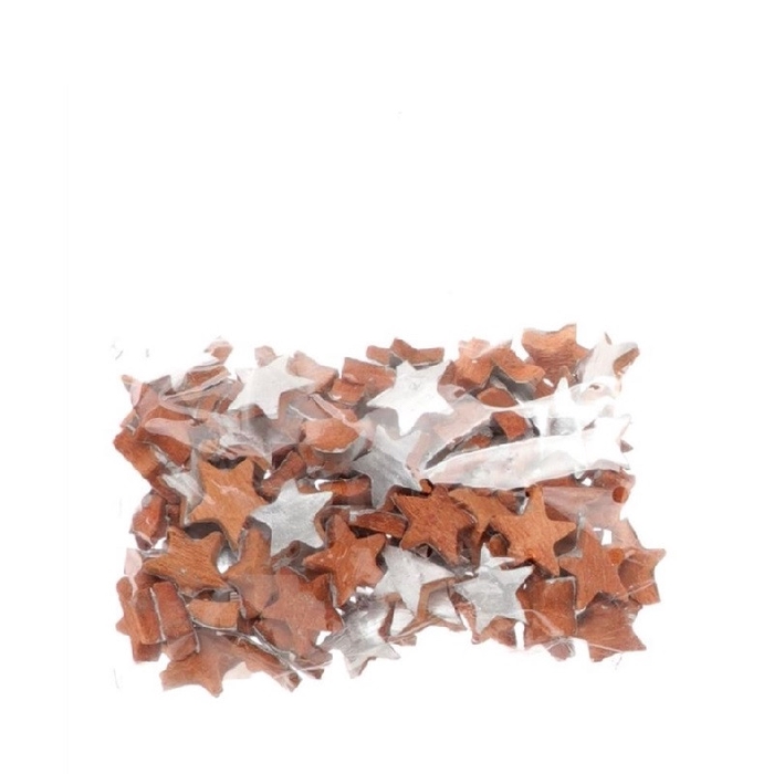 Kerst Deco ster coco d04.5cm x100