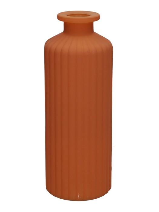 <h4>DF02-666632800 - Bottle Caro lines d4.5/7.5xh20 brown/terra matt</h4>