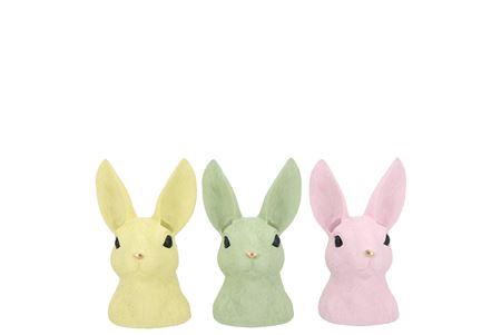 <h4>Easter Rabbit Head Dreamy Pastel Mix Ass 9x8x15cm</h4>