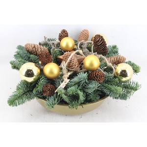 arr5 Kerst MB - Zink bolschaal GOLD led