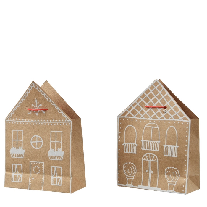 <h4>Christmas Bag giftbag house d10*14cm x8</h4>