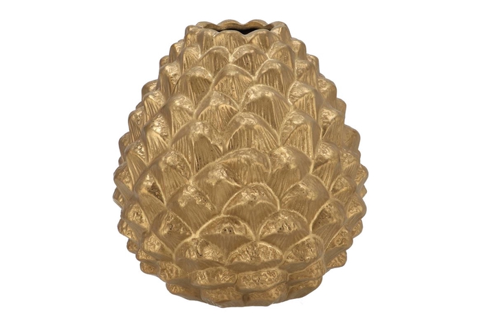 <h4>Mika Majestic Gold Vase Pinecone Edge 34x37cm</h4>