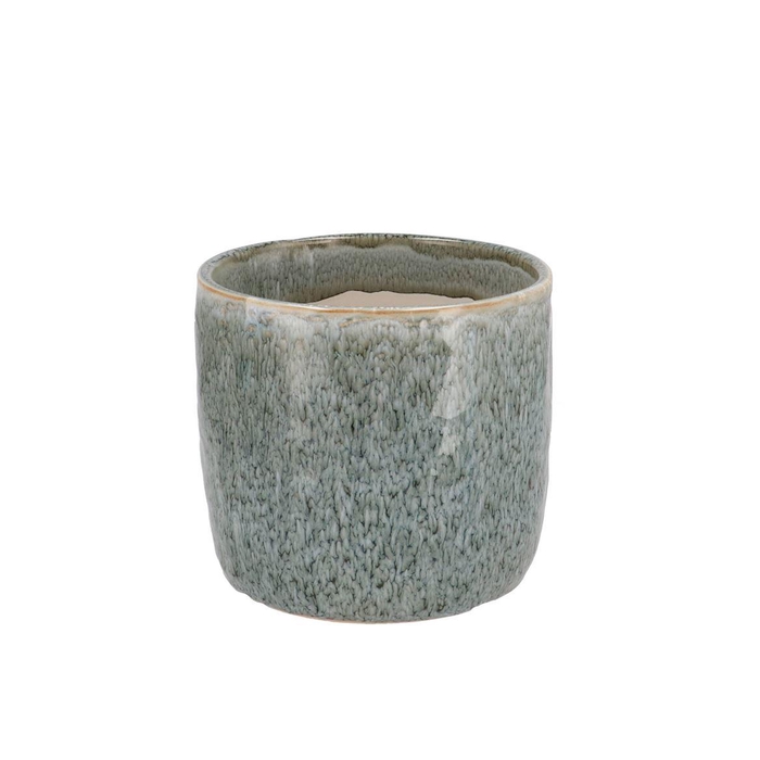 <h4>Iron Stone Light Blue Glazed Pot 12x11cm</h4>
