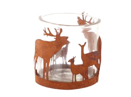 <h4>Tealight  Forest Reindeer H10D10</h4>