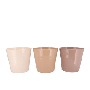 Zinc Natural Brown Mix Bucket Basic Ass 19x18x15cm