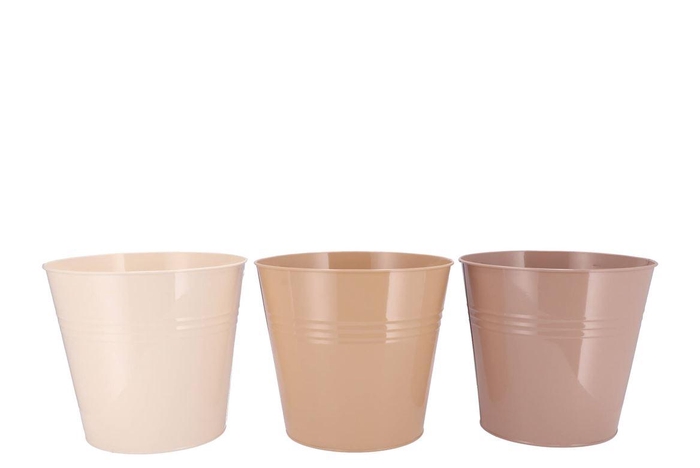 <h4>Zinc Natural Brown Mix Bucket Basic Ass 19x18x15cm</h4>