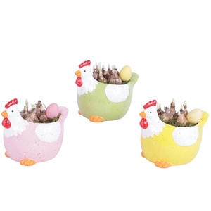 Easter Arr. Narcis Ceramic Colorful Chicken Mix Ø17cm