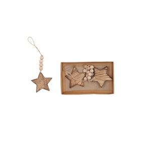Fee Naturel Hanger Star 8x8cm P/4