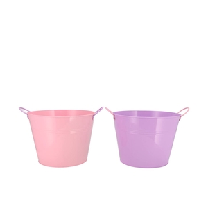 Zinc Basic Lila/pink Ears Bucket 23x18cm