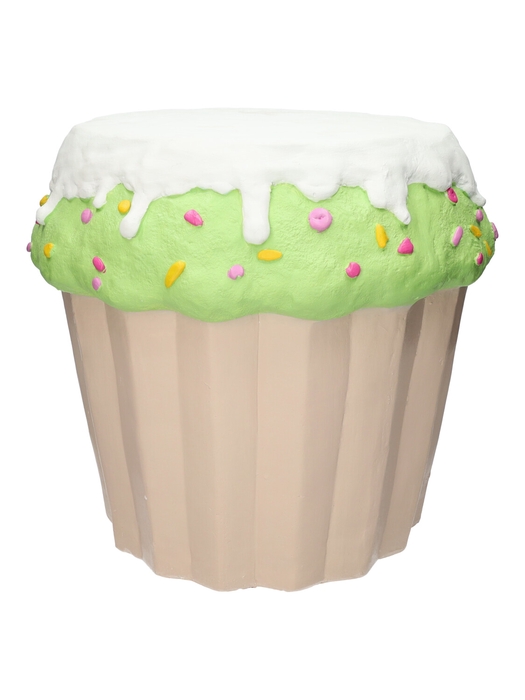 <h4>DF03-666352100 - Side table Cupcake d28/37xh34 white/green</h4>