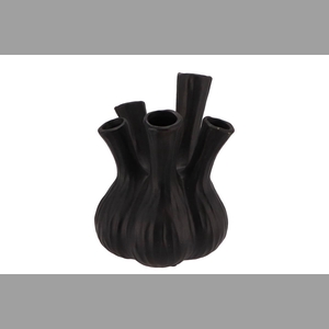 Aglio Matt Black Vase 20x25cm Nm