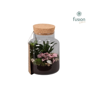 Green Bottle met Arrangement.