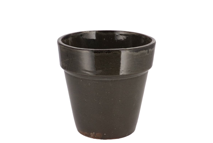 <h4>Ebbi Moss Black Pot Glaze 14x14cm</h4>