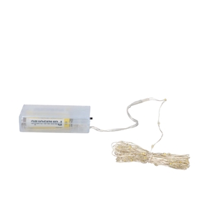 Led Light Chain Silver Wire 100led Warm White Timer
