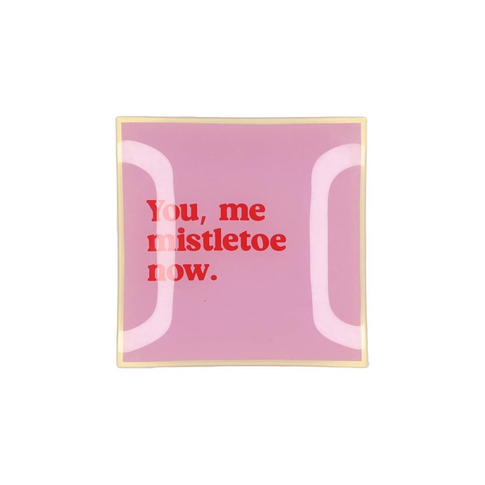 <h4>Plate Square You Me Mistletoe 18x18x2cm</h4>