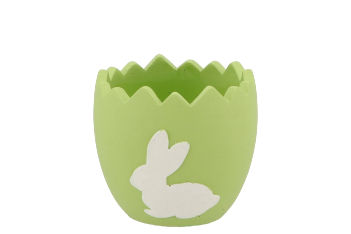 Easter Rabbit Pot Green 11x11x10,5cm Nm