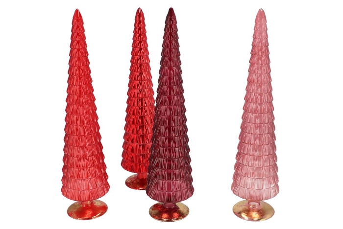 <h4>Twinkle Red Mix Glass Tree Shiny Ass 9x45cm</h4>