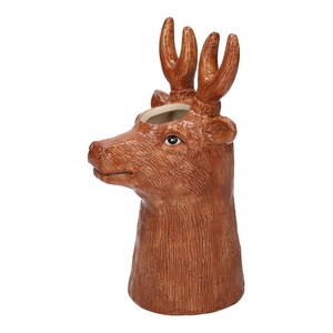 DF03-666311400 - Vase Deer 17.5x14x30 brown