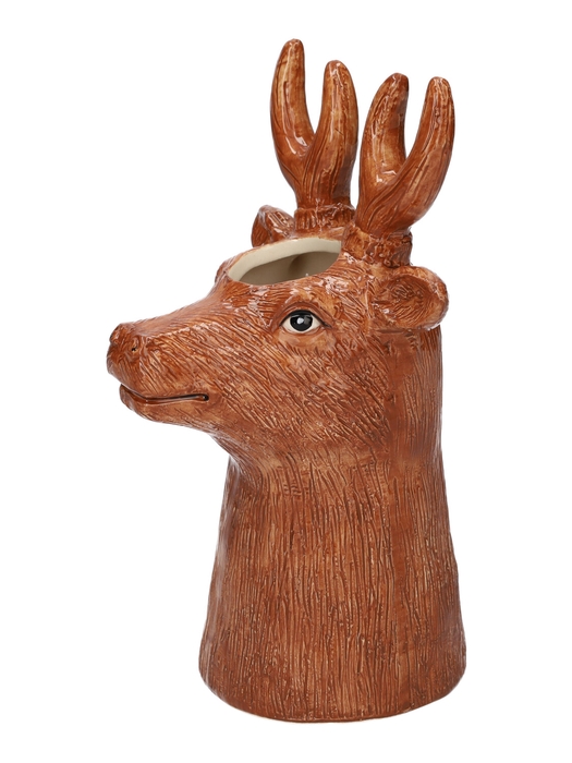 <h4>DF03-666311400 - Vase Deer 17.5x14x30 brown</h4>