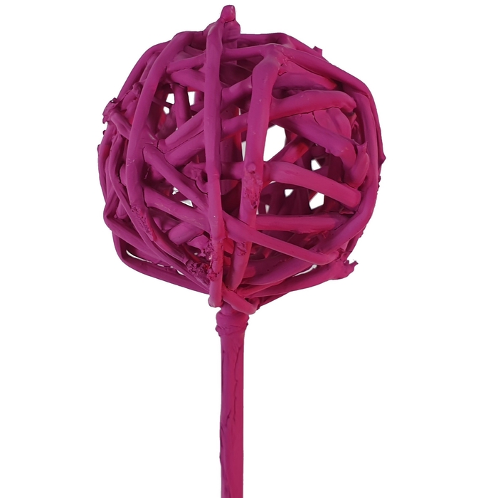 Bruce Ball 5cm on stem Cerise