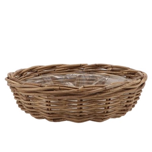 Rattan Bowl Basket Sphere 41x12cm Nm