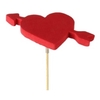 Pick hart+arrow foam 7x10,5cm+50cm stick red