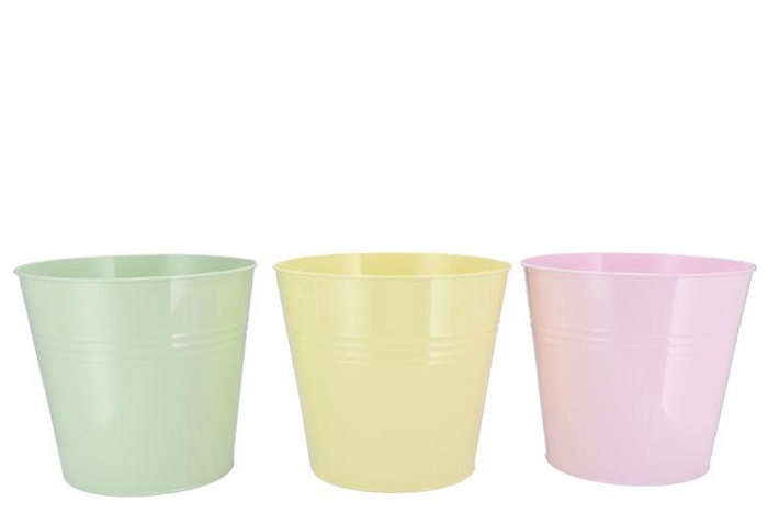 Zinc Dreamy Pastel Mix Bucket Basic Ass 25x22x17cm