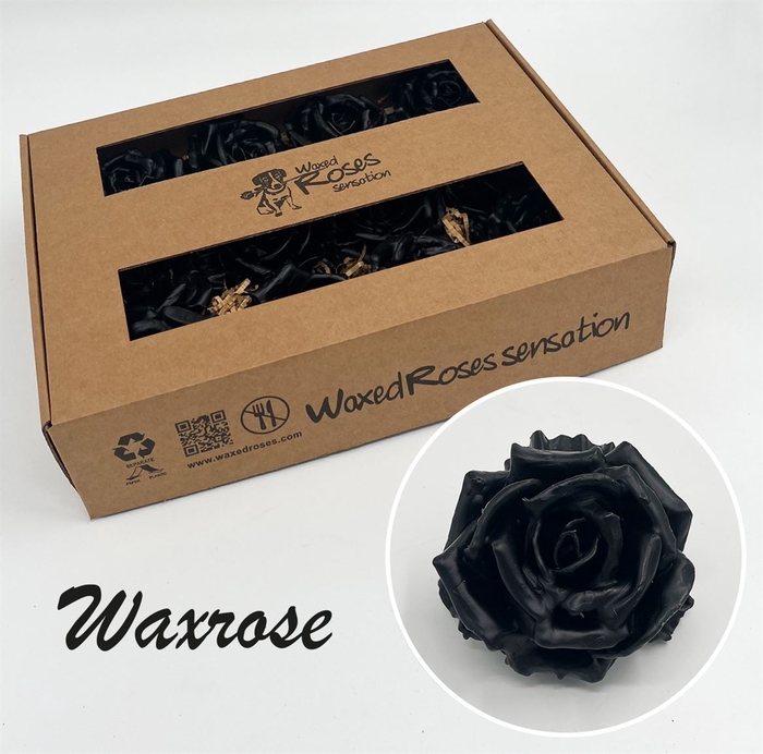 <h4>Zijde Wax-Rozen Wax Zijde Zwart</h4>