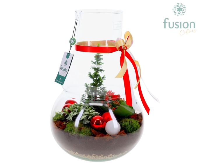 <h4>Green Bottle Olaf Large met Kerst arrangement</h4>