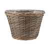 Wicker Basket Pot Round Grey 35x25cm