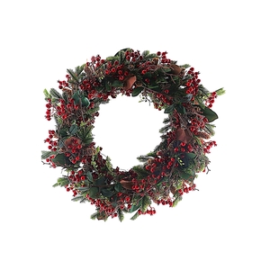 Wreath Pine Berry Red Green KR220011RED