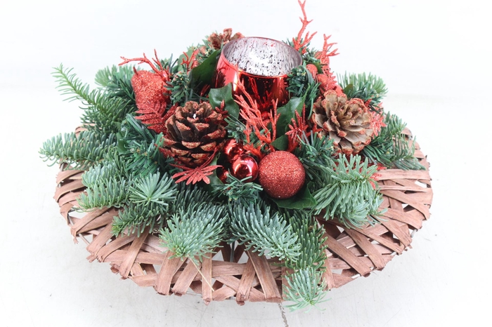 <h4>arr5 Kerst VV - Zink potje rond RED</h4>