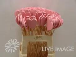<h4>DECO stick heart wooden pink</h4>