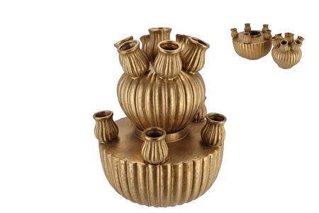 <h4>Amsterdam Gold Tulip Vase Set 24x31cm Nm</h4>