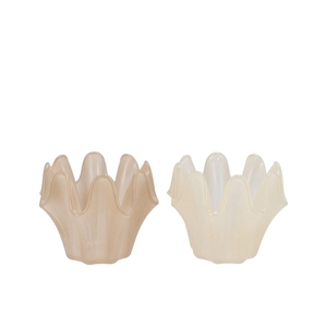 Jazz Sand T-light Blown Glass Ass 16x13cm
