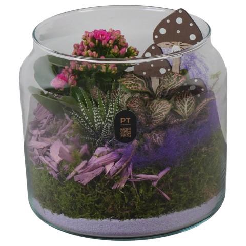 <h4>PTHG8222 Arrangement Autumn Glass in glazen vaas</h4>