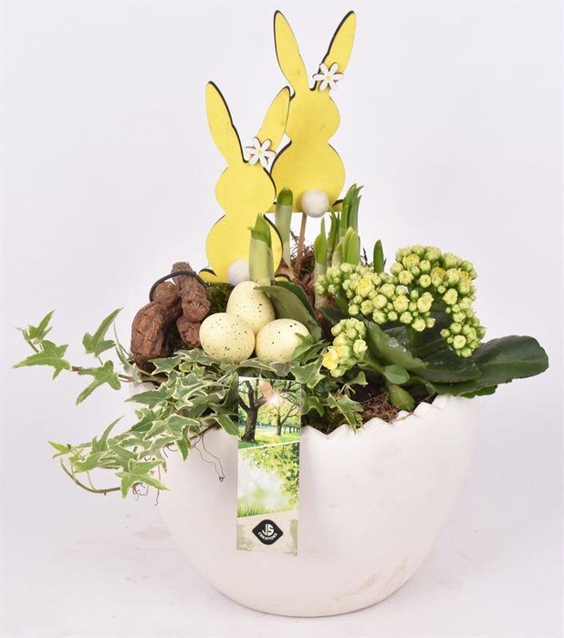 <h4>Cement schaal ei 18 cm creme</h4>