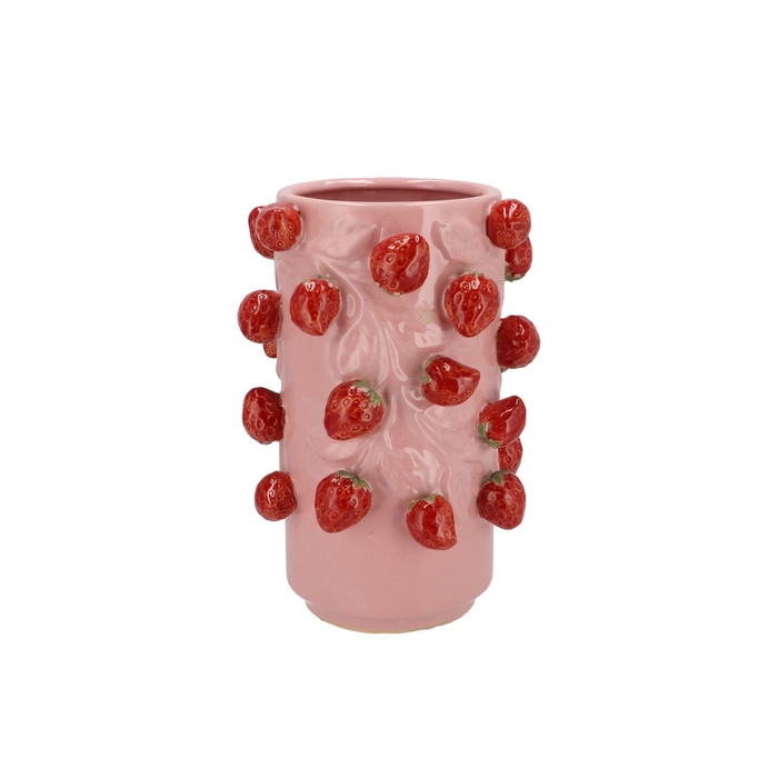 <h4>Fruit Strawberry Light Pink Cilinder 21x31cm</h4>