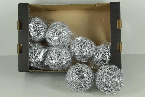 Bruce Ball 15cm Silver Gl(2pc)